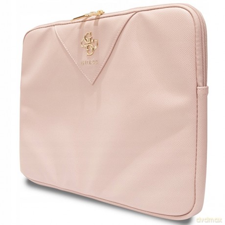Pokrowiec Guess Triangle 4G na laptopa 14" - różowy