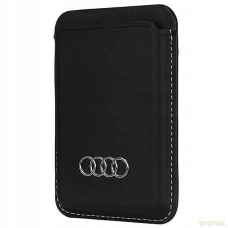 Portfel magnetyczny Audi Synthetic Leather kompatybilny z MagSafe - czarny