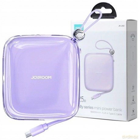 Powerbank Joyroom JR-L004 10000mAh USB-C USB-A - fioletowy