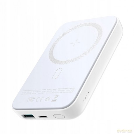 Powerbank Joyroom JR-W020 20W 10000mAh MagSafe + kabel USB-A - USB-C 0.25m - biały