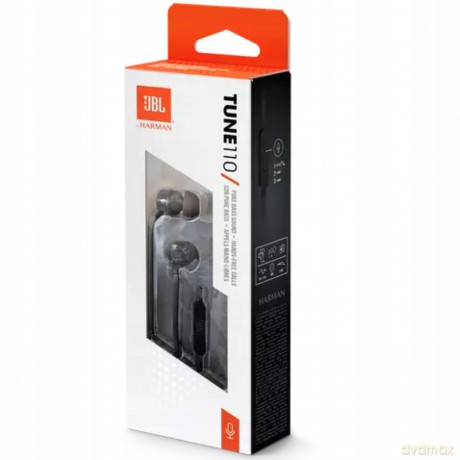 Słuchawki JBL Tune 110 douszne mini jack 3.5mm i pilotem - czarne