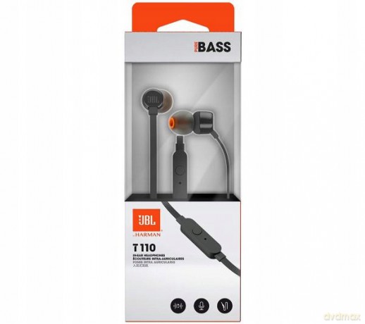Słuchawki JBL Tune 110 douszne mini jack 3.5mm i pilotem - czarne