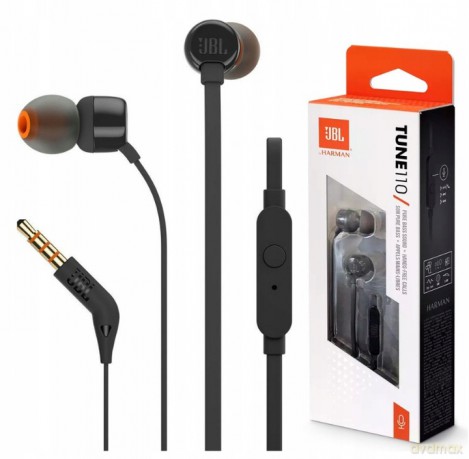 Słuchawki JBL Tune 110 douszne mini jack 3.5mm i pilotem - czarne