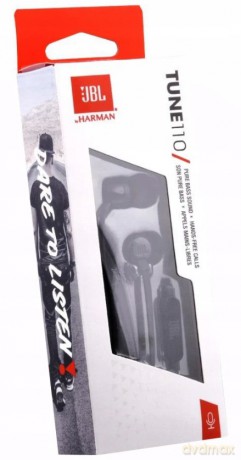 Słuchawki JBL Tune 110 douszne mini jack 3.5mm i pilotem - czarne