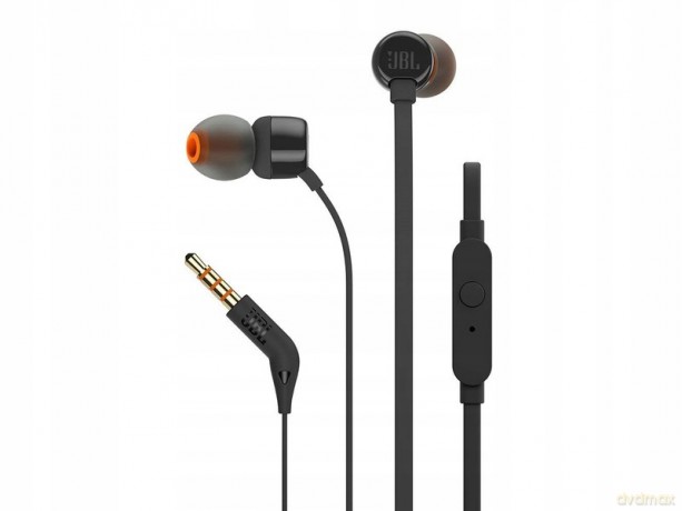 Słuchawki JBL Tune 160 douszne mini jack 3.5mm z pilotem - czarne