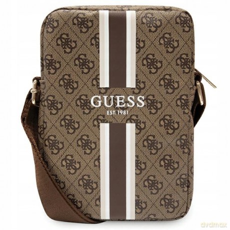 Torba Guess 4G Stripes na tablet 8'' - brązowa