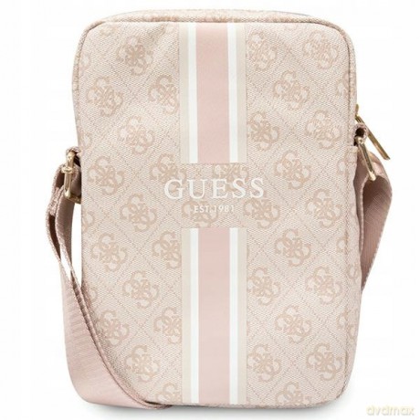 Torba Guess 4G Stripes na tablet 8'' - różowa