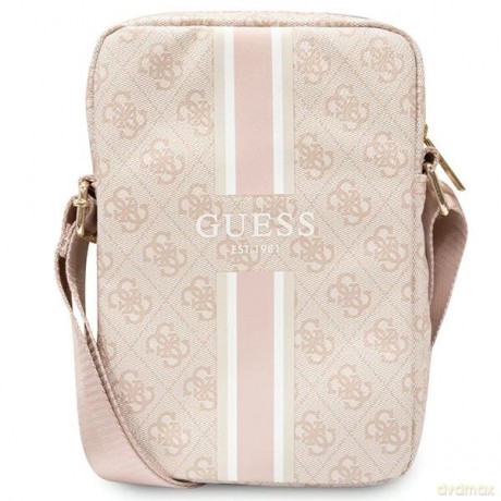 Torba Guess 4G Stripes na tablet 8'' - różowa