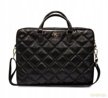 Torba Guess Quilted 4G na laptopa 16" - czarna