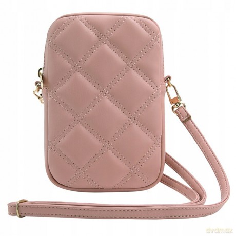 Torebka Guess Zip Quilted 4G - różowa
