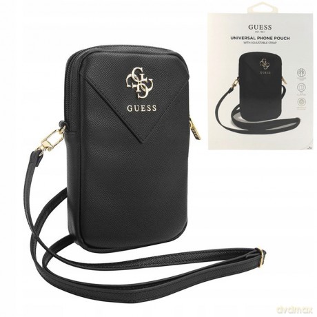 Torebka Guess Zip Triangle 4G - czarna