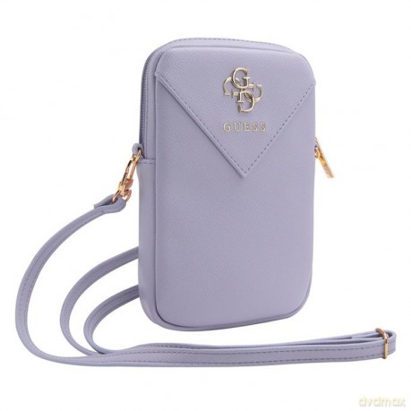 Torebka Guess Zip Triangle 4G - fioletowa