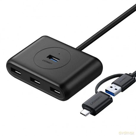 Ugreen HUB 4w1 USB-C - 4xUSB 3.0 5Gb/s 1m czarny (CR113)