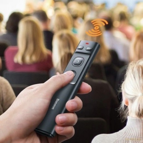 Wskaźnik laserowy Baseus Orange Dot bezprzewodowy do prezentacji - szary (bez baterii)