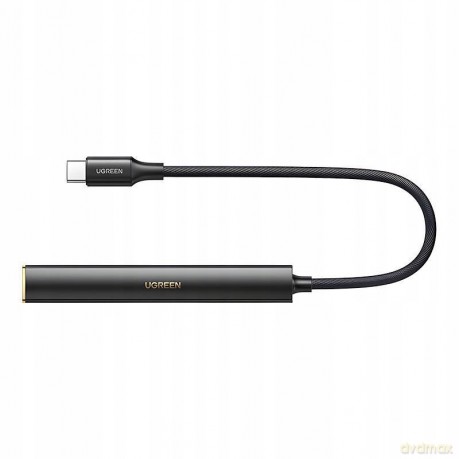 Wzmacniacz słuchawkowy DAC Ugreen CM545 ze złącza USB-C do mini jack 3.5 mm - czarny