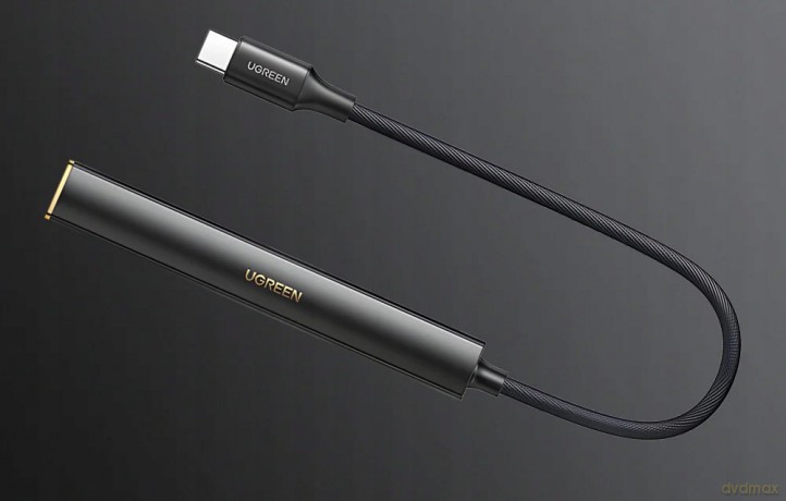 Wzmacniacz słuchawkowy DAC Ugreen CM545 ze złącza USB-C do mini jack 3.5 mm - czarny