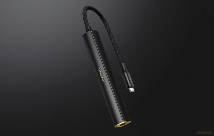 Wzmacniacz słuchawkowy DAC Ugreen CM545 ze złącza USB-C do mini jack 3.5 mm - czarny