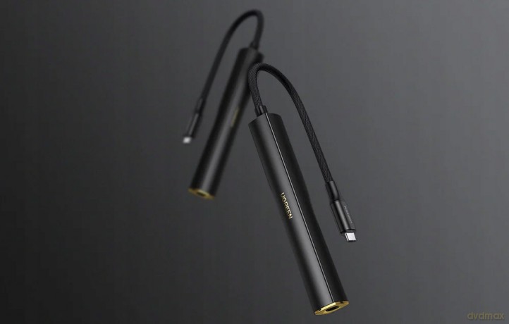 Wzmacniacz słuchawkowy DAC Ugreen CM545 ze złącza USB-C do mini jack 3.5 mm - czarny