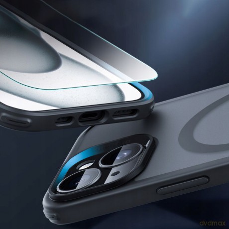 Zestaw ESR Classic Pro Set Halolock MagSafe etui + szkło na wyświetlacz i aparat na iPhone 15 - czarny