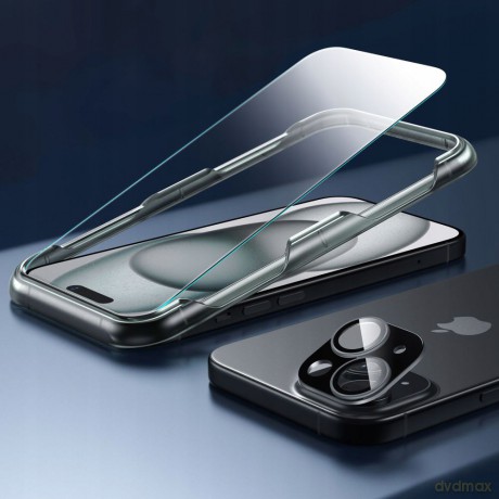 Zestaw ESR Classic Pro Set Halolock MagSafe etui + szkło na wyświetlacz i aparat na iPhone 15 - czarny