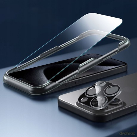 Zestaw ESR Classic Pro Set Halolock MagSafe etui + szkło na wyświetlacz i aparat na iPhone 15 Pro Max - czarny