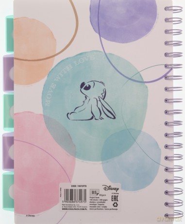 Kołozeszyt B5 100 k. Project Book Disney Fashion Stitch wzór 1