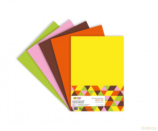 Arkusze piankowe samoprzylepne Happy Color A4 5 kolorów 5 ark.