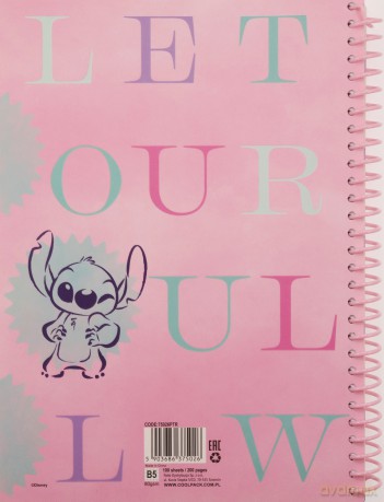 Kołobrulion B5 100 k. plastikowa spirala Disney Fashion Stitch wzór 3