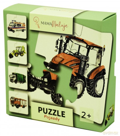 Puzzle 4 elementowe Pojazdy [PUZZLE]