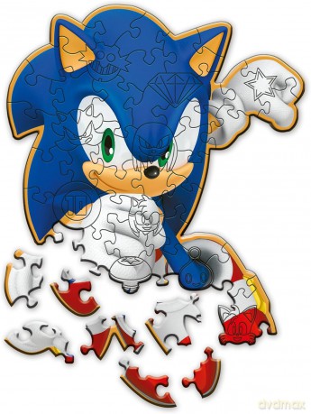 TREFL 50 el. Drewniane Konturowe Radosny Sonic 20284 [PUZZLE]