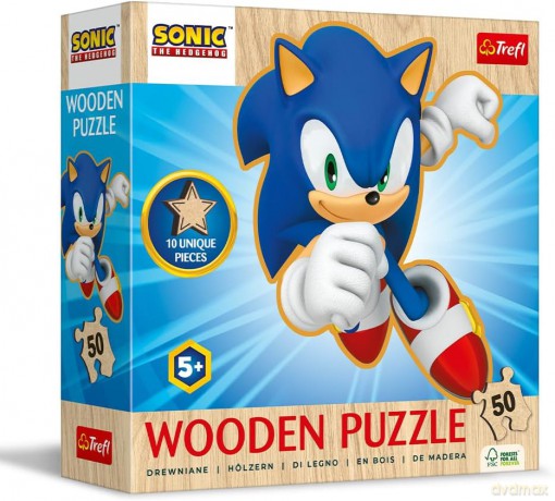 TREFL 50 el. Drewniane Konturowe Radosny Sonic 20284 [PUZZLE]