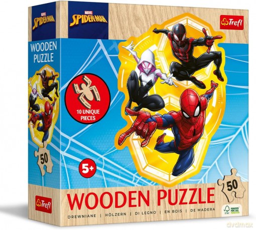 TREFL 50 el. Drewniane Konturowe Spider-Man gotowy w akcji 20280 [PUZZLE]