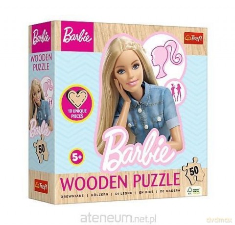 TREFL 50 el. Drewniane Konturowe Ulubiona modna Barbie 20282 [PUZZLE]