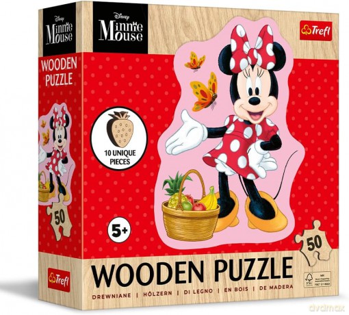TREFL 50 el. Drewniane Konturowe Wesoła Minnie 20279 [PUZZLE]