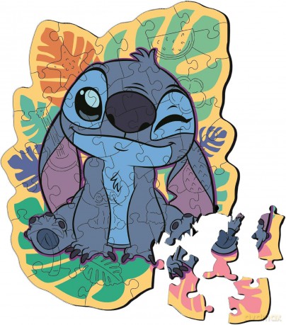 TREFL 50 el. Drewniane Konturowe Wesoły Stitch 20281 [PUZZLE]