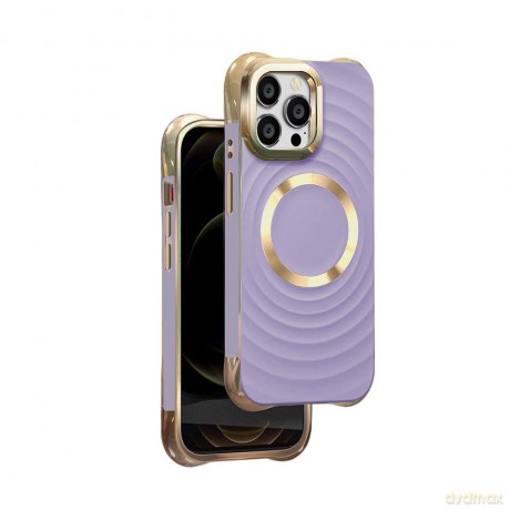 Nakładka Circle Glam Mag do iPhone 15 Pro 6,1" fioletowa