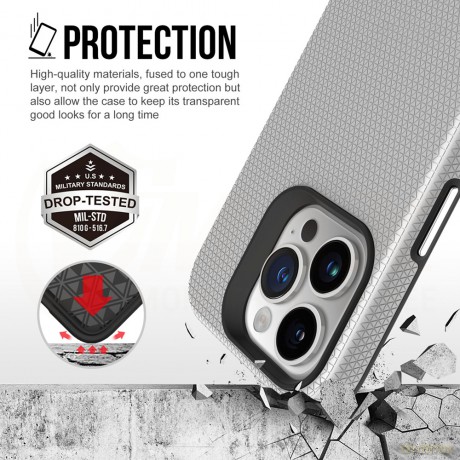 Vmax nakładka Triangle Case do Samsung A55 5G srebrna