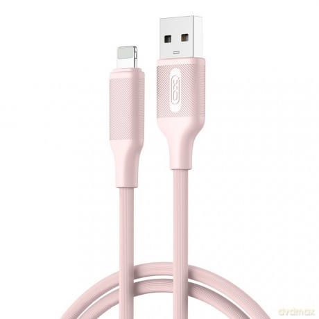 XO kabel NB265 USB - Lightning 1,0m 2,4A różowy