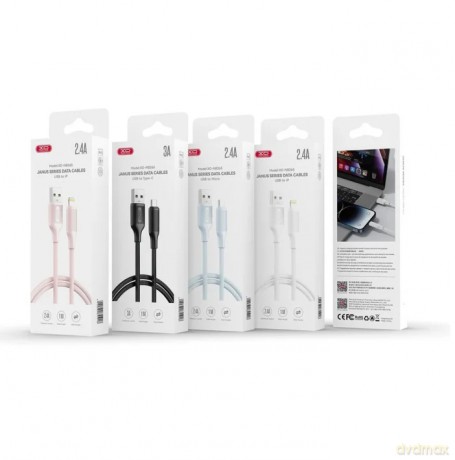 XO kabel NB265 USB - USB-C 1,0m 3A różowy