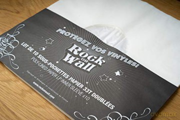 Music Protection: 10 X Lp 12 Inch Paper Inner Sleeve Antistatic Edged Incl Center Hole - White - Rock On Wall [CD]