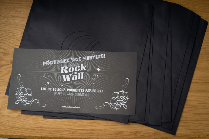 Music Protection: 10 X Lp 12 Inch Paper Inner Sleeve Edged Incl Center Hole - Black - Rock On Wall [CD]