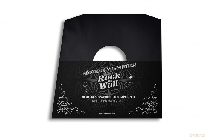 Music Protection: 10 X Lp 12 Inch Paper Inner Sleeve Edged Incl Center Hole - Black - Rock On Wall [CD]