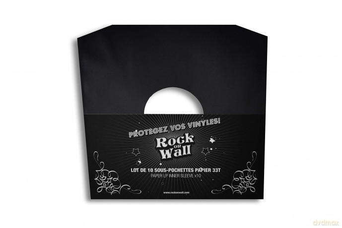 Music Protection: 10 X Lp 12 Inch Paper Inner Sleeve Edged Incl Center Hole - Black - Rock On Wall [CD]