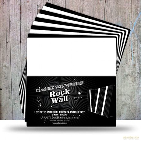 Music Protection: 10 X Plastic Vinyl Divider Includes 5 X Black 5 X White - Rock On Wall [CD]