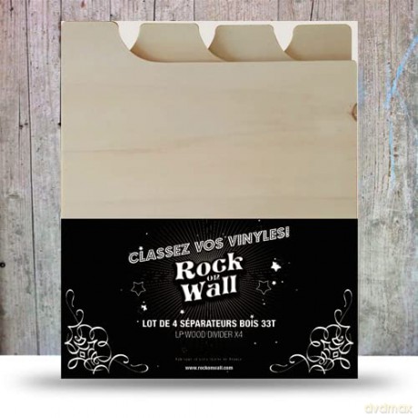 Music Protection: 4 X Wooden Vinyl Divider - Rock On Wall [CD]