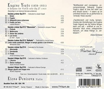 6 Sonaten FÜR Violine Solo,Op.27 [CD]
