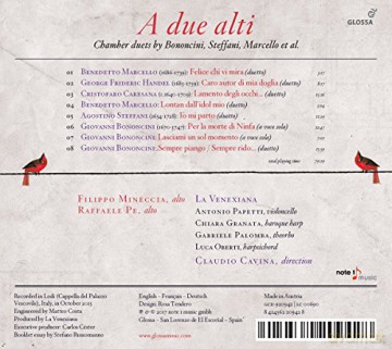 Mineccia: A Due Alti-Kammerduette [CD]