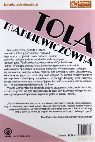 Tola Mankiewiczówna Jak Za Dawnych Lat - Ryszard Wolański [KSIĄŻKA]