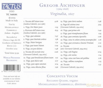 Aichinger: Virginalia, 1607 [CD]