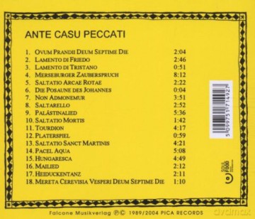 Corvus Corax: Ante Casu Peccati [CD]